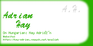 adrian hay business card